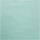 Baumwolle beschichtet - Mint Striche - mint/silber - Wonderland - Rico Design